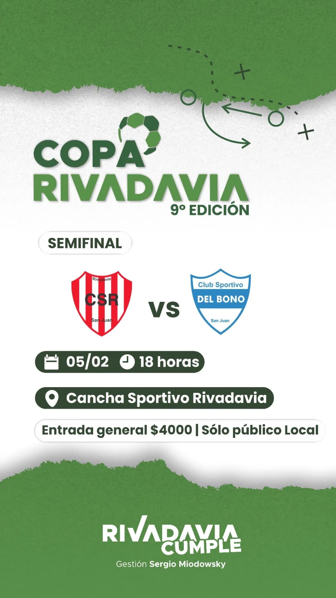 Copa Rivadavia 9º Edicion Semifinales: Sportivo Rivadavia vs Del Bono - Evento en San Juan