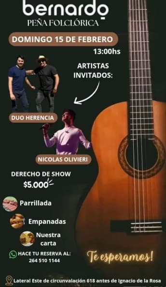 Peña Folclorica - Duo Herencia & Nicolas Olivieri - Evento en San Juan