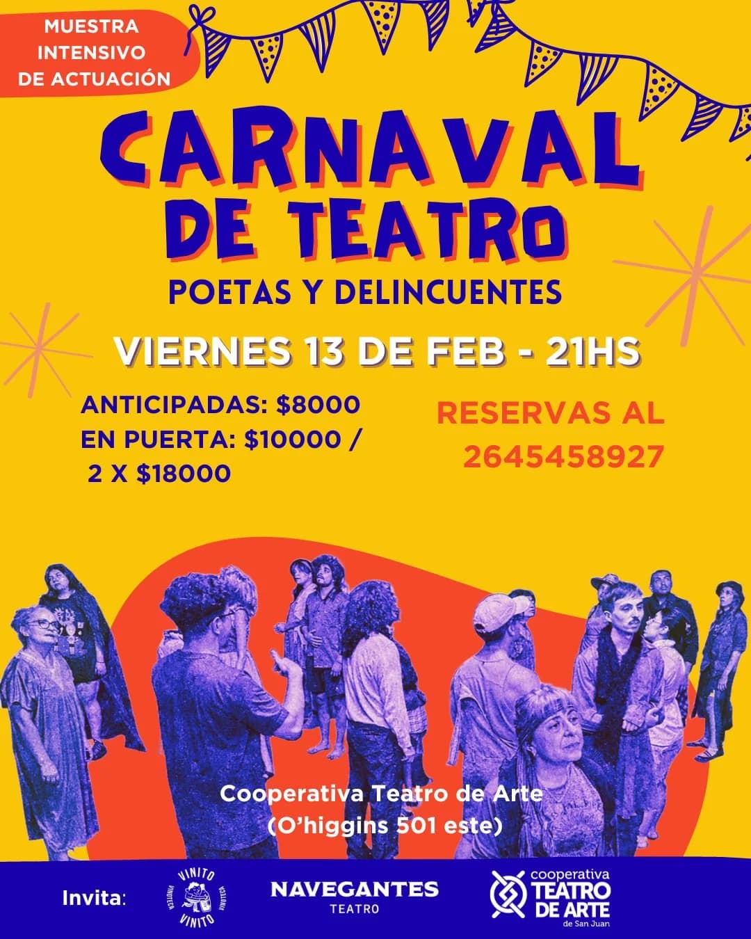 Carnaval de Teatro - Poetas & Delincuentes - Evento en San Juan
