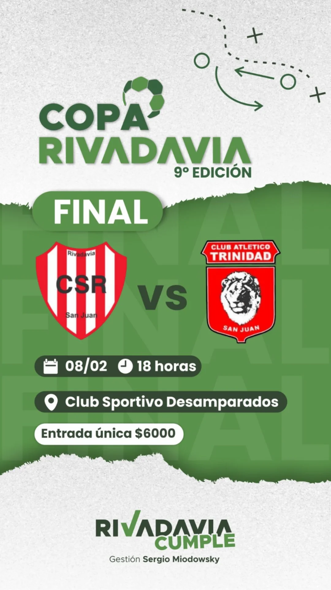 Copa Rivadavia 9º Edicion Final - Sportivo Rivadavia vs Trinidad - Evento en San Juan