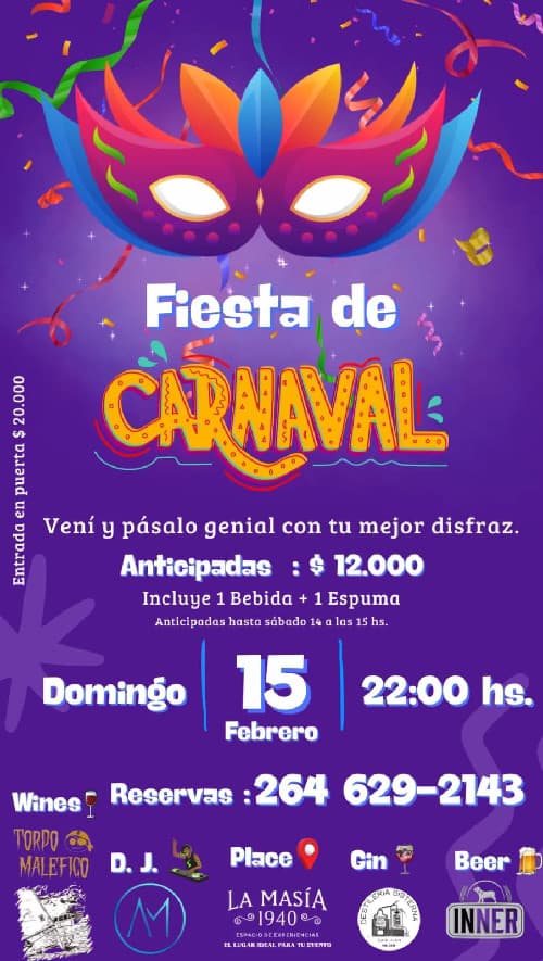 Fiesta de Carnaval 2026 - Evento en San Juan
