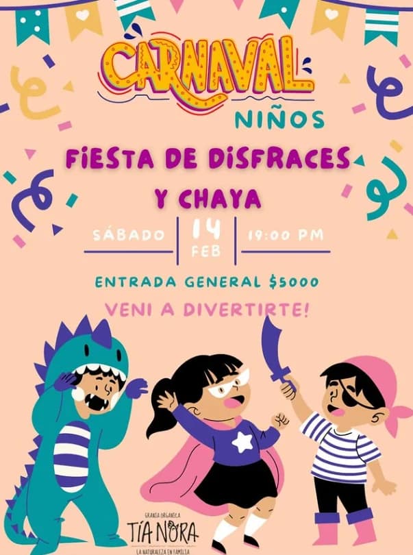 Carnaval Niños - Fiesta de Disfraces & Chaya - Evento en San Juan