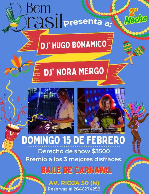 Hugo Bonamico Dj Set & Nora Mergo Dj Set - Evento en San Juan