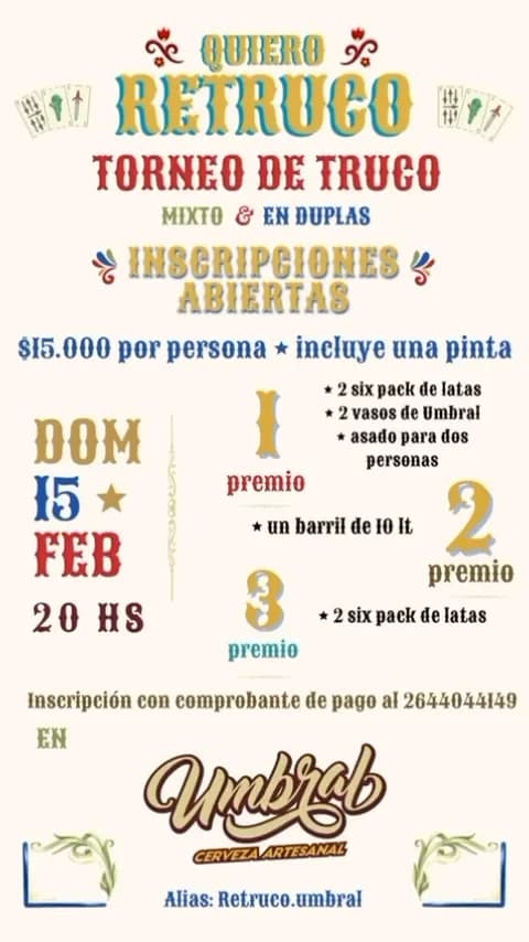 Quiero Retruco - Torneo de Truco - Evento en San Juan