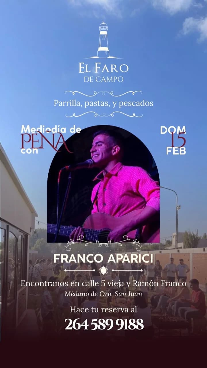 Mediodia de Peña con Franco Aparici - Evento en San Juan