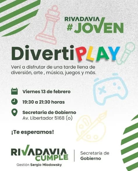 Rivadavia Joven - Divertiplay - Evento en San Juan