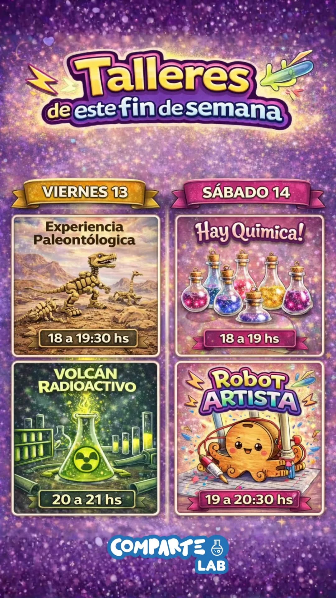 Experiencia Paleontologica & Volcan Radioactivo - Evento en San Juan