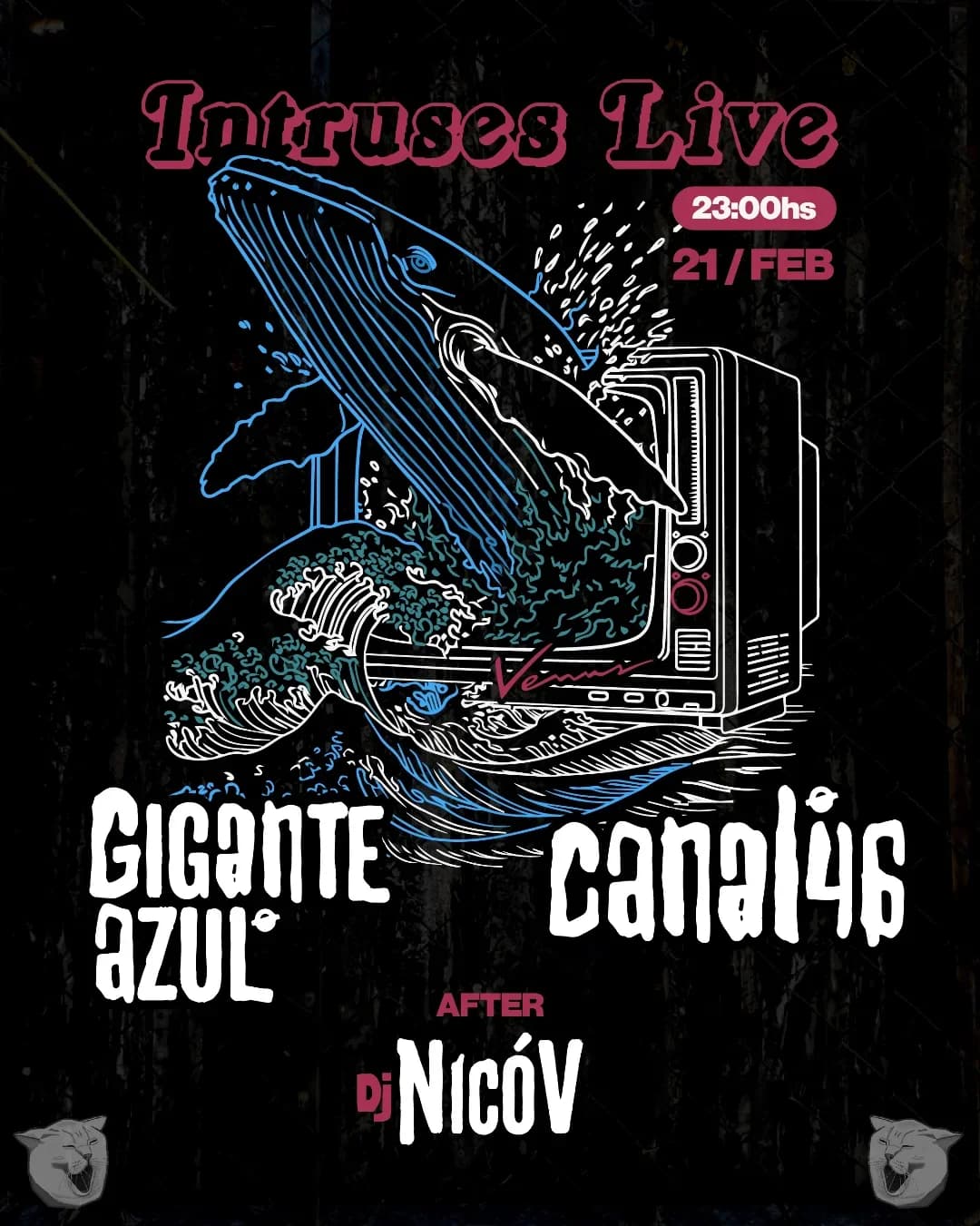 Intruses Live: Gigante Azul & Canal 46 - Evento en San Juan