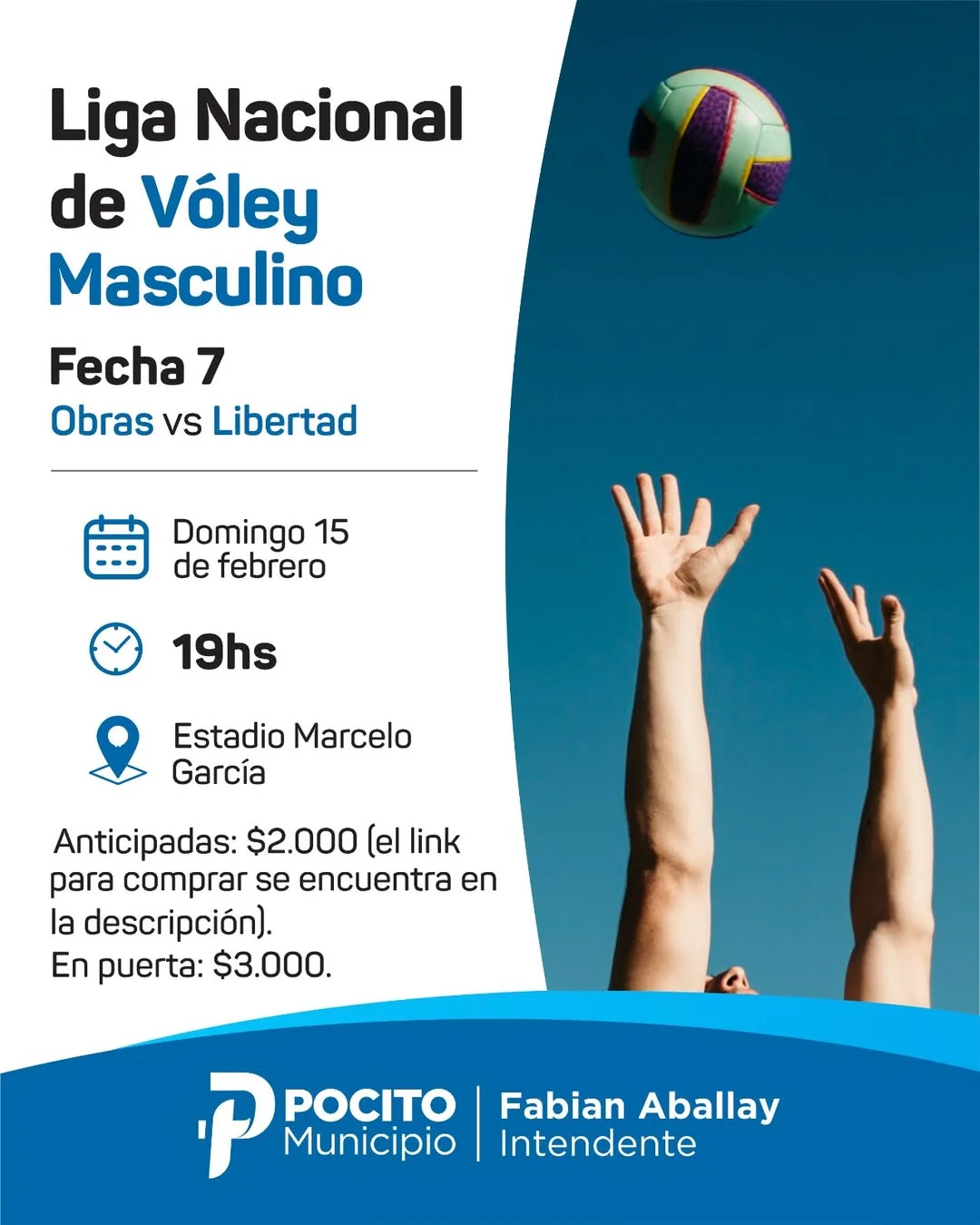 Liga Nacional de Voley Masculino - Obras vs Libertad - Evento en San Juan
