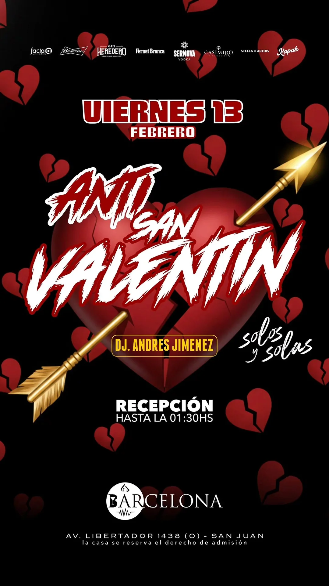 Anti San Valentin - Andres Jimenez Dj Set - Evento en San Juan