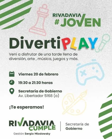 Rivadavia Joven - Divertiplay - Evento en San Juan