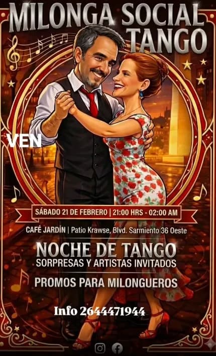 Milonga Social Tango - Evento en San Juan
