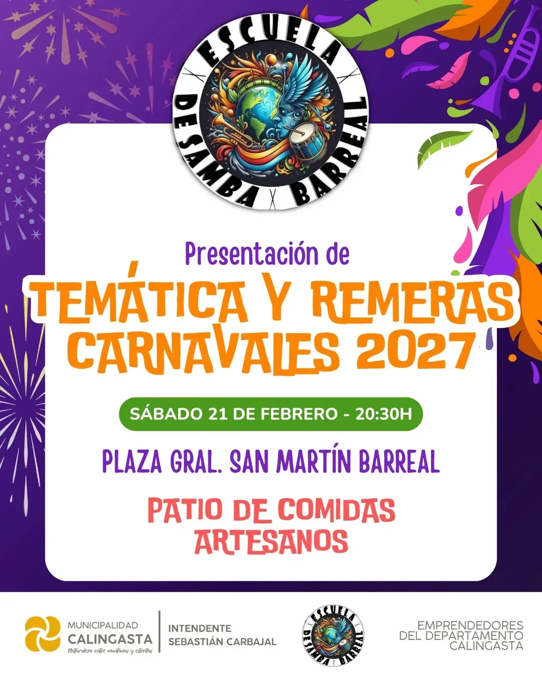 Presentacion de Tematica & Remeras Carnavales 2027 - Evento en San Juan