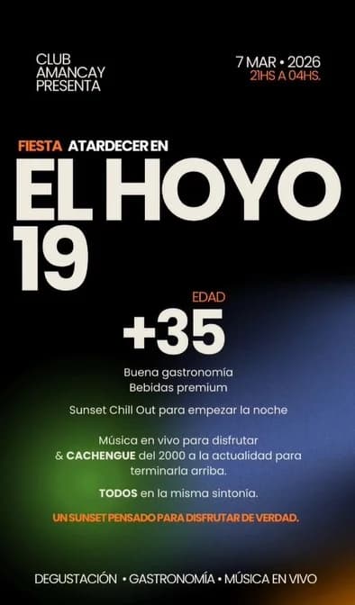 Fiesta Atardecer en el Hoyo 19 - Evento en San Juan