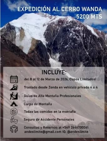 Expedicion al Cerro Wanda - Evento en San Juan