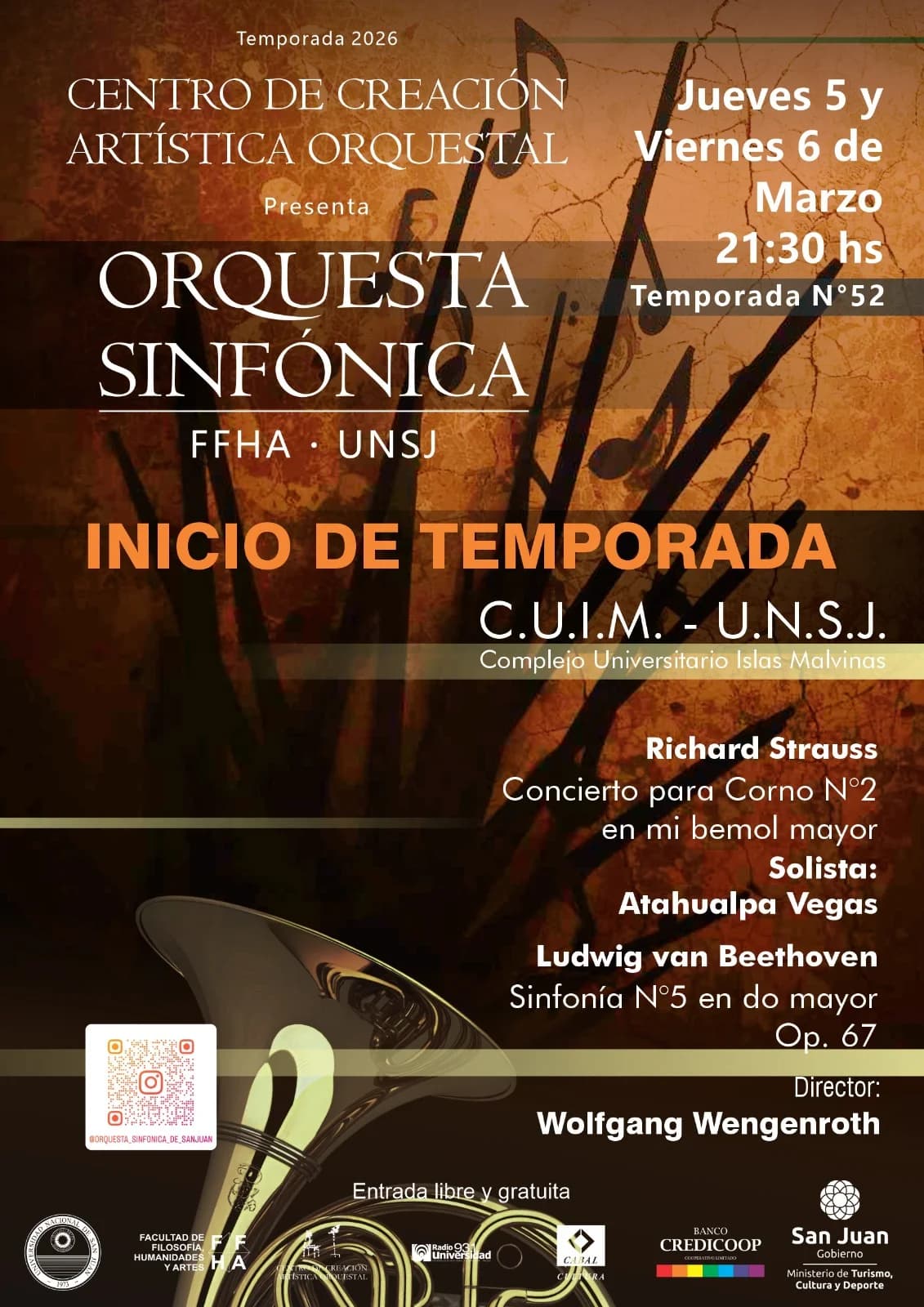 Orquesta Sinfonica FFHA - UNSJ - Inicio de Temporada - Evento en San Juan
