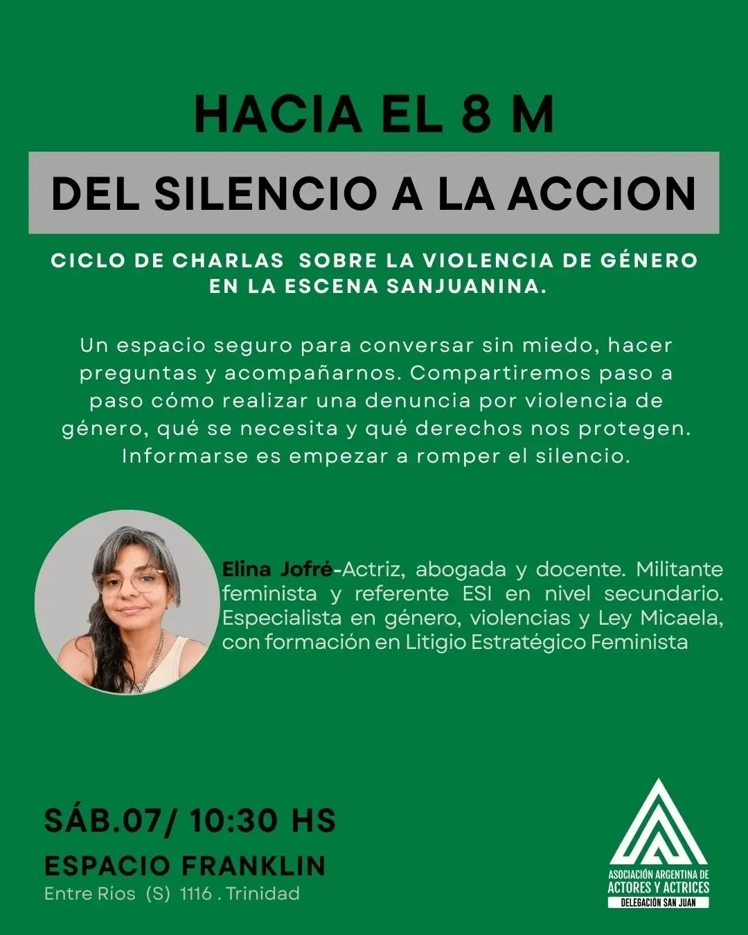 Charla Sobre Violencia de Genero en la Escena Sanjuanina - Evento en San Juan
