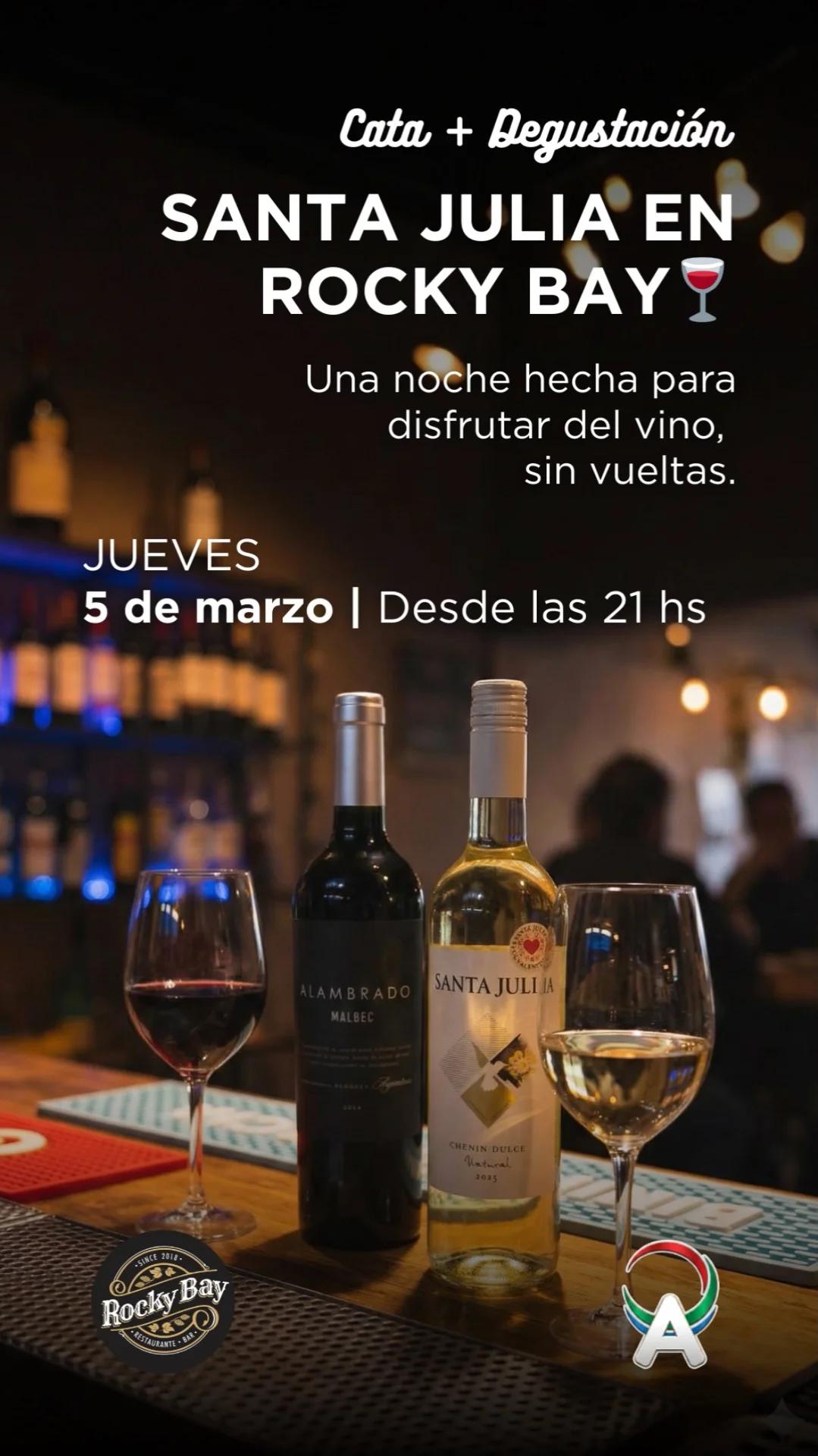 Cata + Degustacion - Santa Julia en Rocky Bay