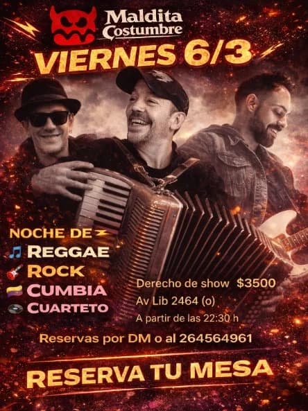 Noche de Reggae, Rock, Cumbia & Cuarteto
