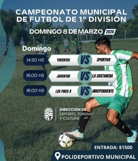 Campeonato Municipal de Futbol de 1º Division - Evento en San Juan