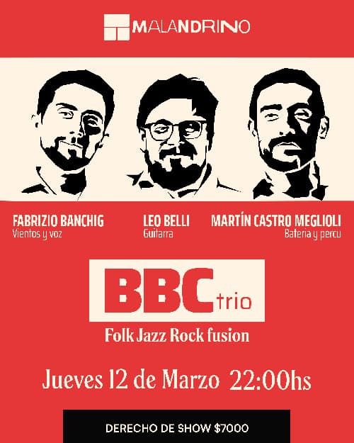 Música en vivo | BBC trío en Malandrino - Evento en San Juan