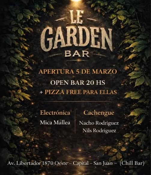 Apertura Le Garden Bar