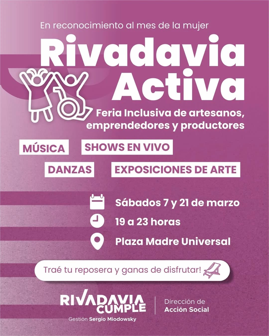 Rivadavia Activa - Feria Inclusiva de Artesanos, Emprendedores & Productores - Evento en San Juan