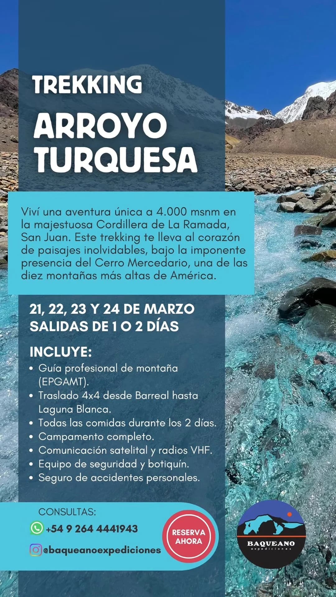 Trekking Arroyo Turquesa - Evento en San Juan