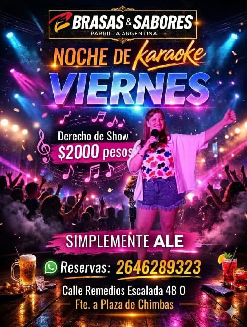 karaoke con Simplemente Ale