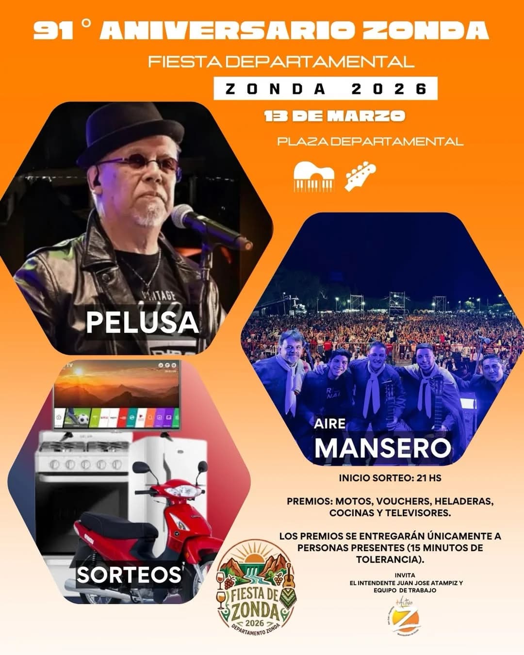 91º Aniversario de Zonda - El Rey Pelusa & Aire Mansanero - Evento en San Juan