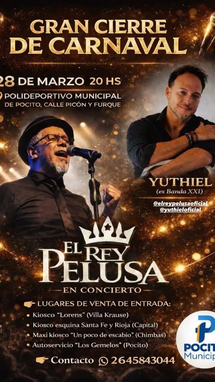 Gran Cierre de Carnaval - El Rey Pelusa & Yuthiel - Evento en San Juan