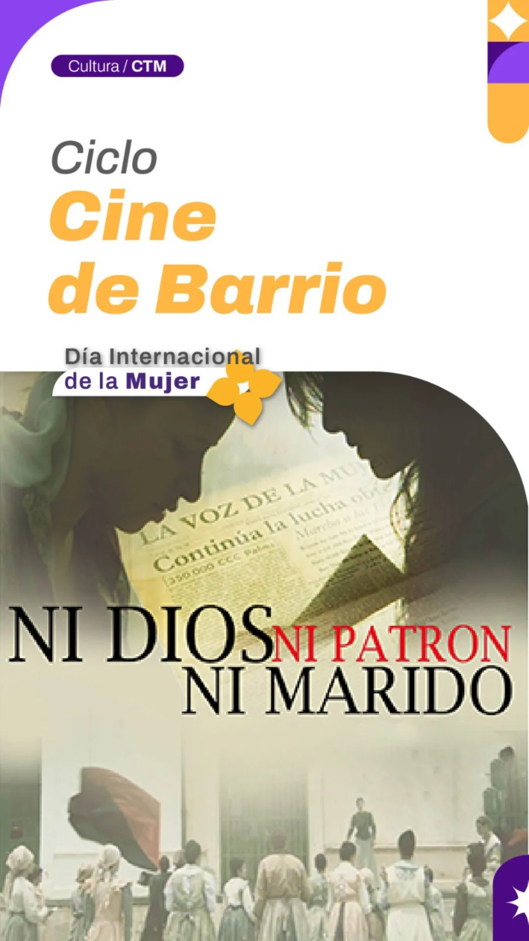 Ciclo de Cine de Barrio: "Ni Dios, Ni Patron, Ni Marido"