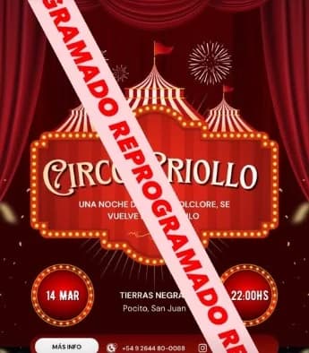 Suspendido > Circo Criollo