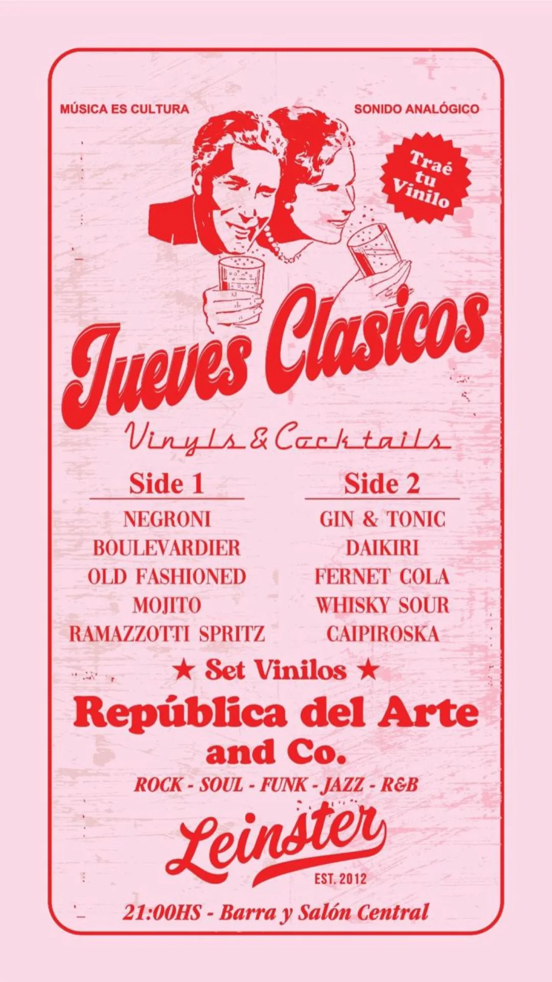 Jueves Clasicos - Vinilos & Cock Tails