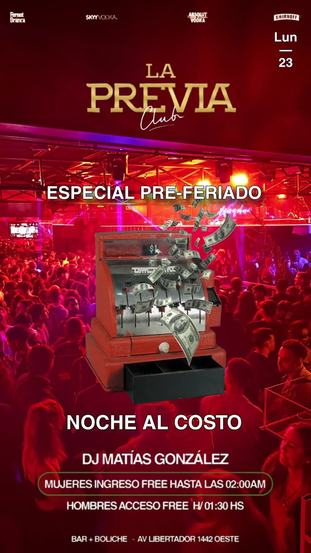 Especial Pre-Feriado - Noche al Costo
