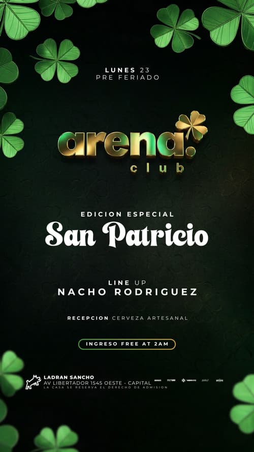 arena club especial san Patricio 🍀