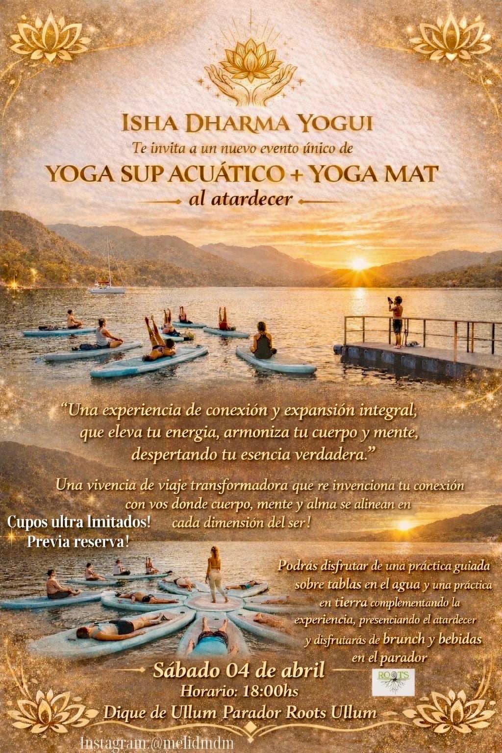 YOGA SUP ACUÁTICO + YOGA MAT al ATARDECER ✨🏄♀️🏄♂️🧘🏼♀️🧘🏻♂️☀️🌊