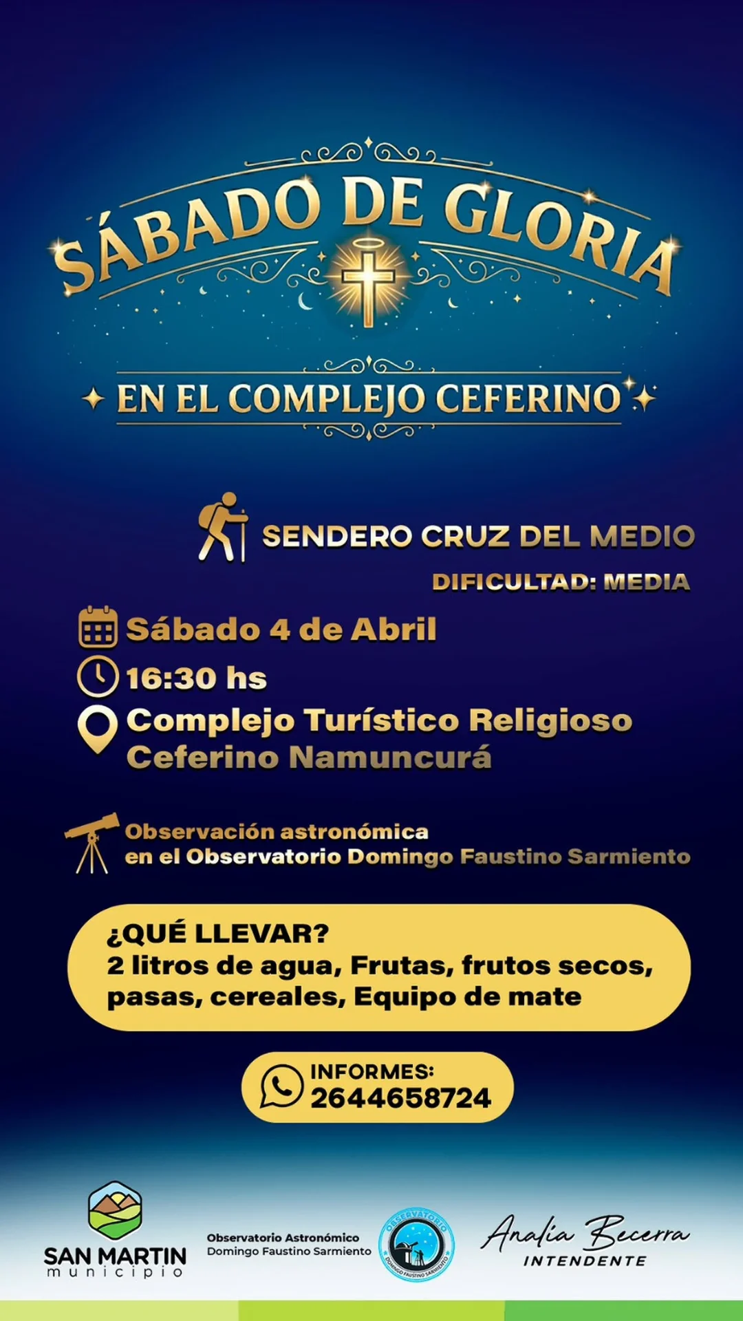 Sabado de Gloria - Sendero Cruz del Medio