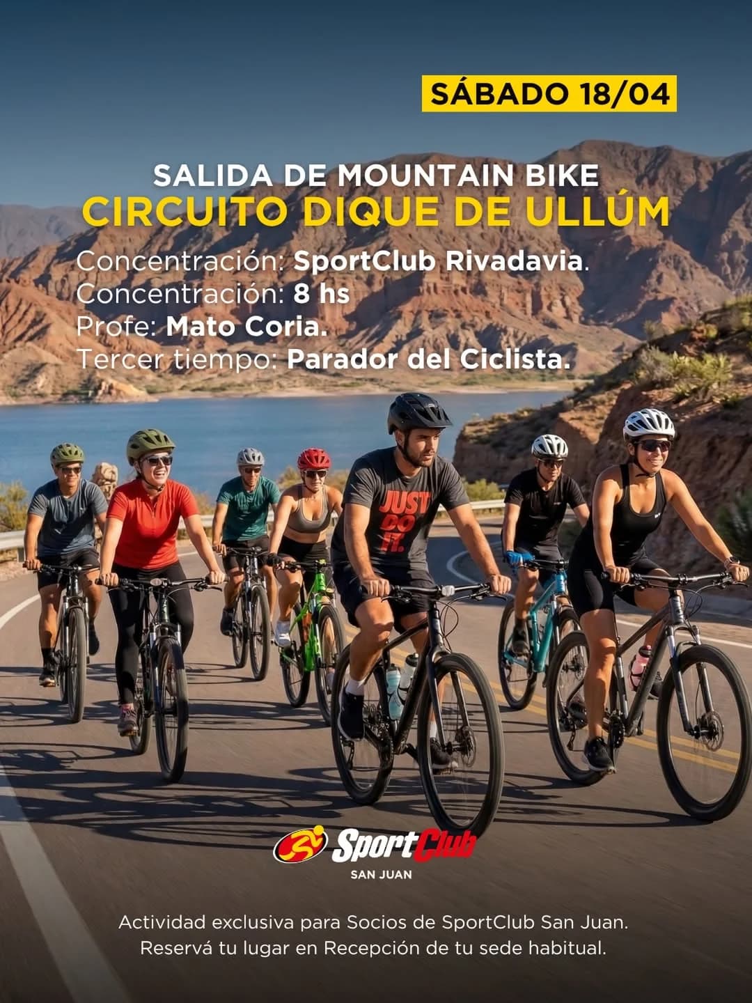 Salida de Mountain Bike - Circuito Dique de Ullum
