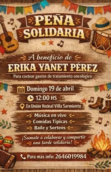Peña Solidaria a Beneficio de Erika Yanet Perez