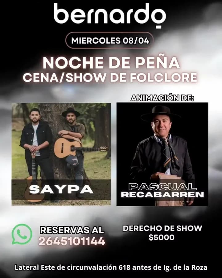 Noche de Peña: Saypa & Pascual Recabarren