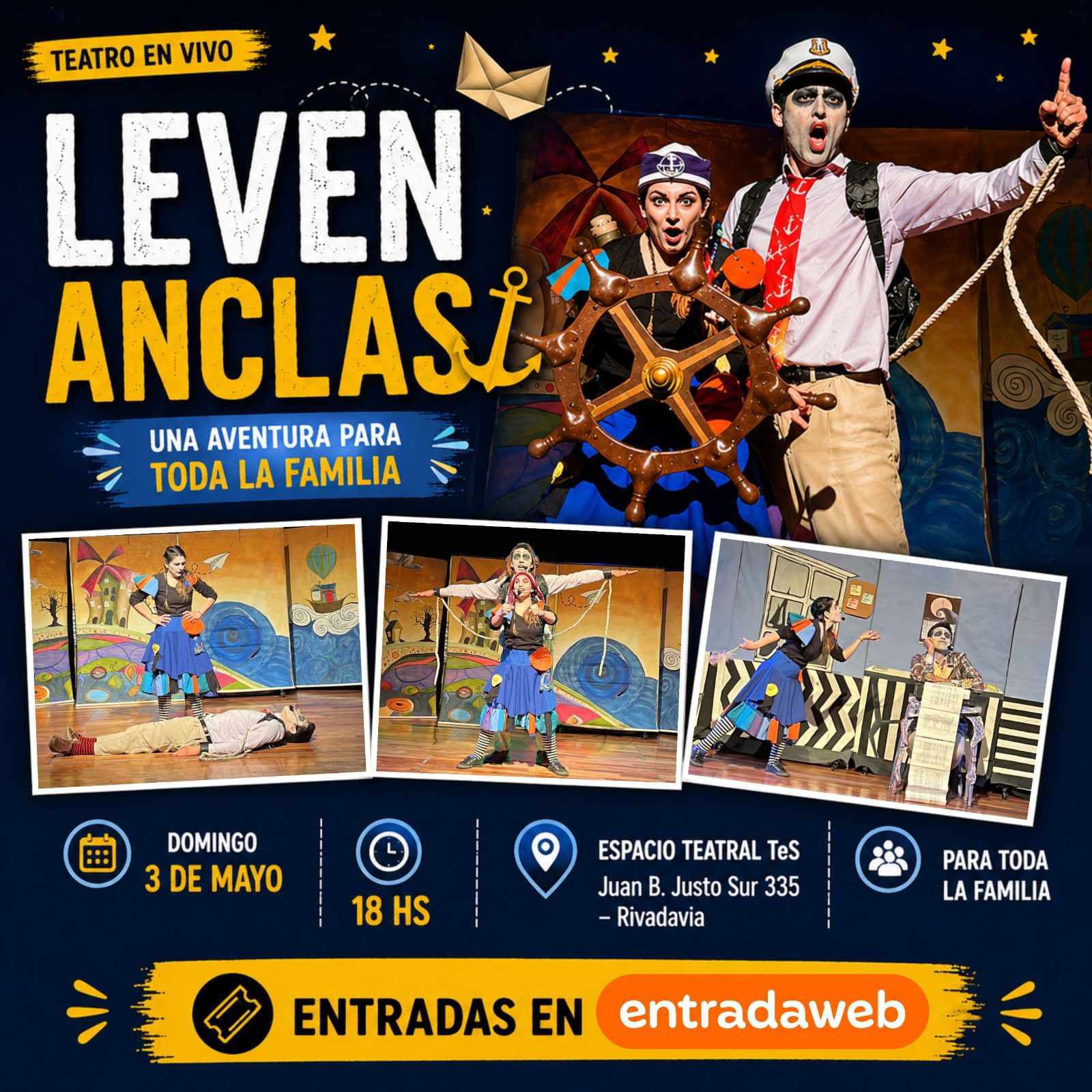 Obra teatral para la familia "LEVEN ANCLAS"
