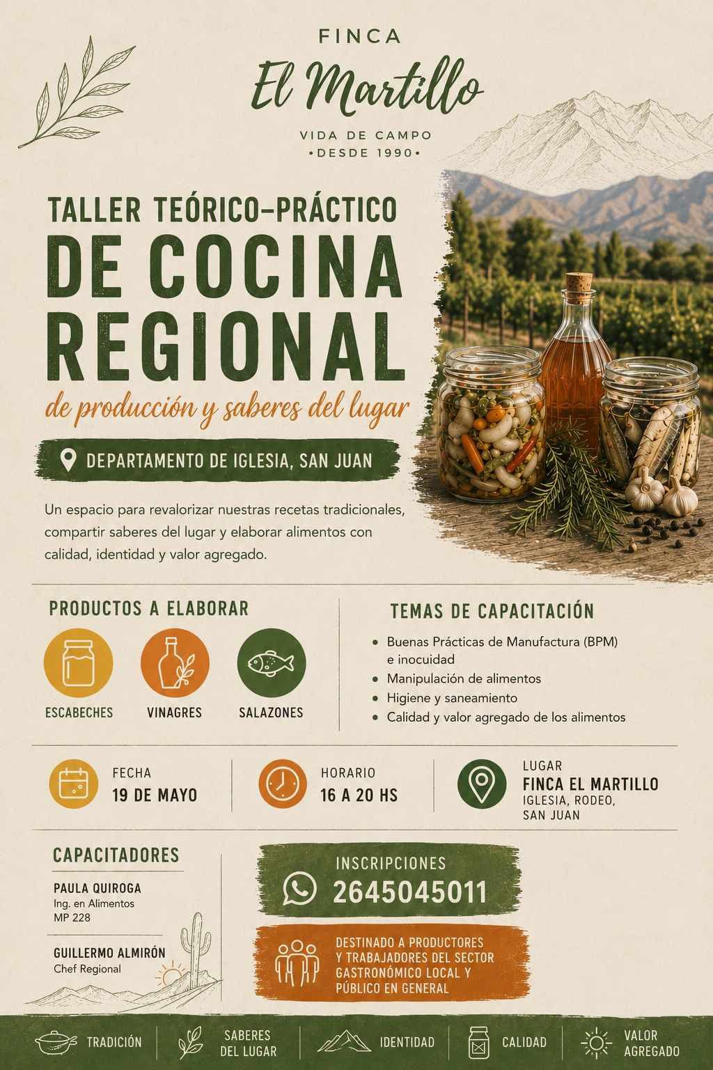 Taller Teórico Práctico de Cocina Regional