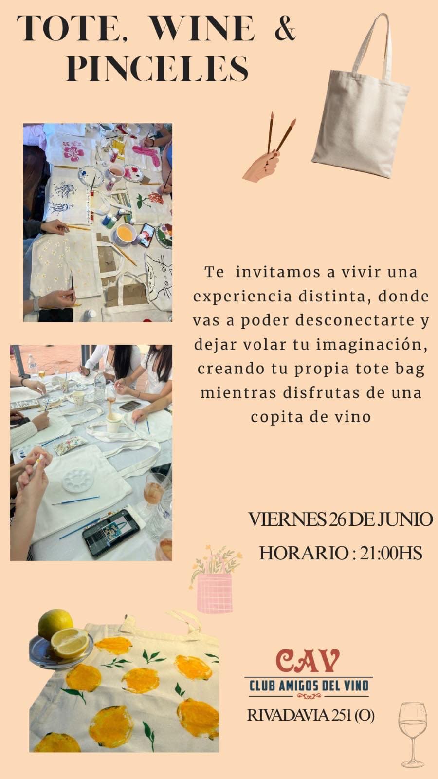 Tote, Wine y Pinceles