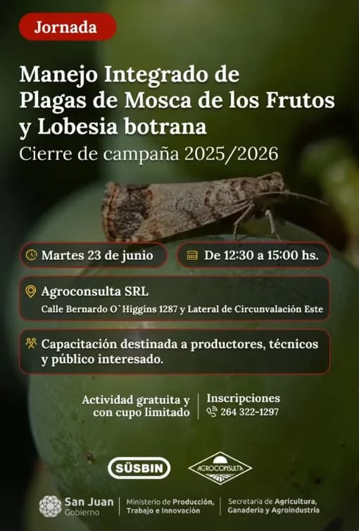Jornada Manejo de Plagas de Mosca de los Frutos y Lobesia Botrana