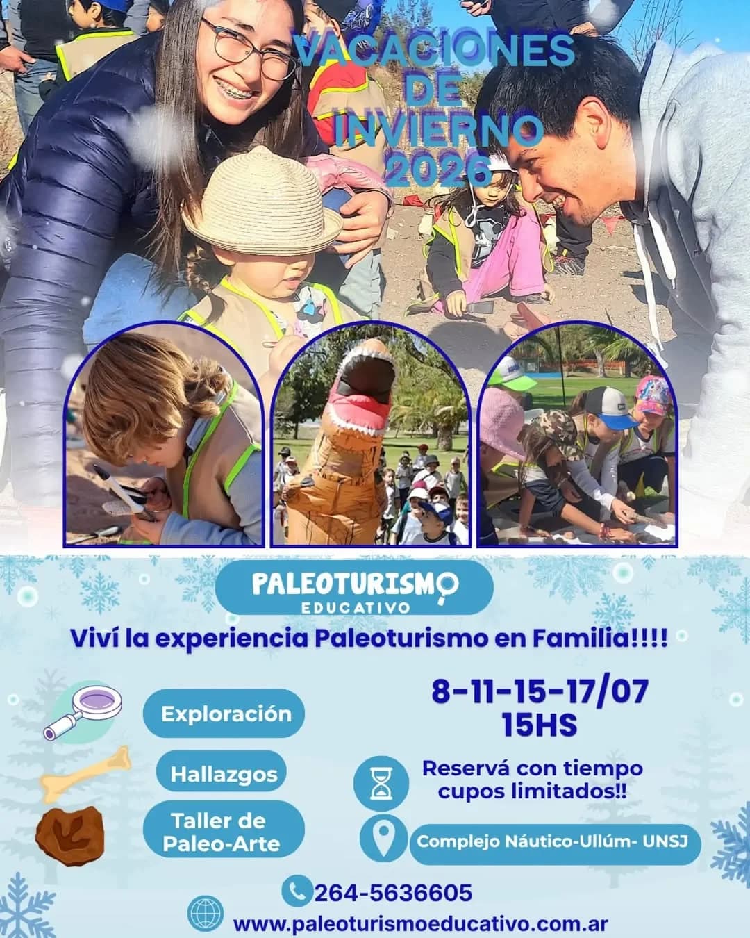 Vacaciones de Invierno 2026 - Paleoturismo Educativo