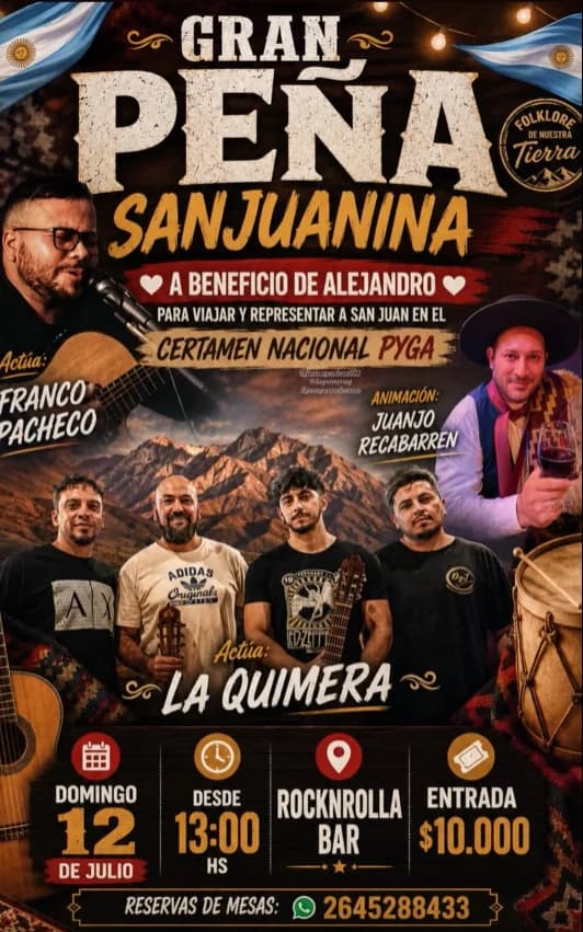 Gran Peña Sanjuanina a Beneficio de Alejadro
