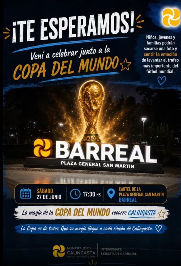 Celebra con la Copa del Mundo