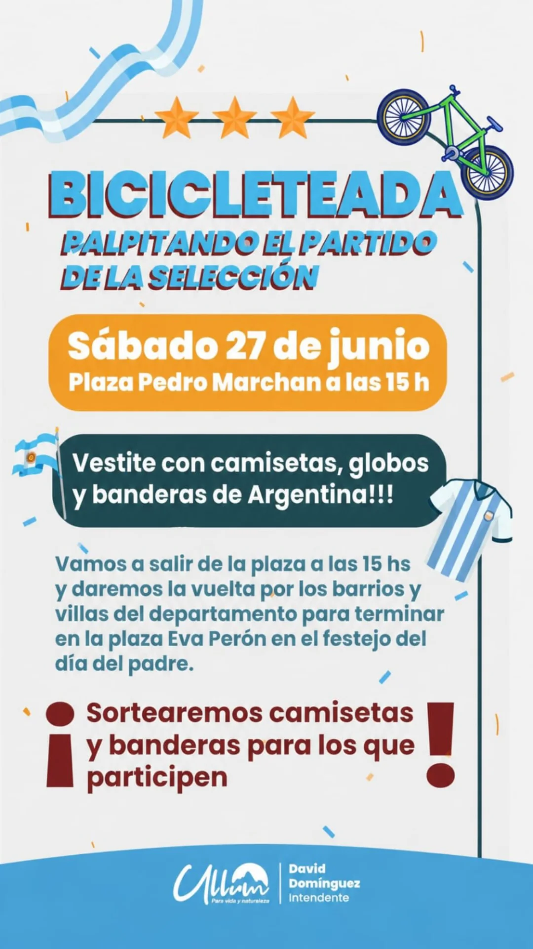 Bicicleteada Palpitando el Partido de la Seleccion
