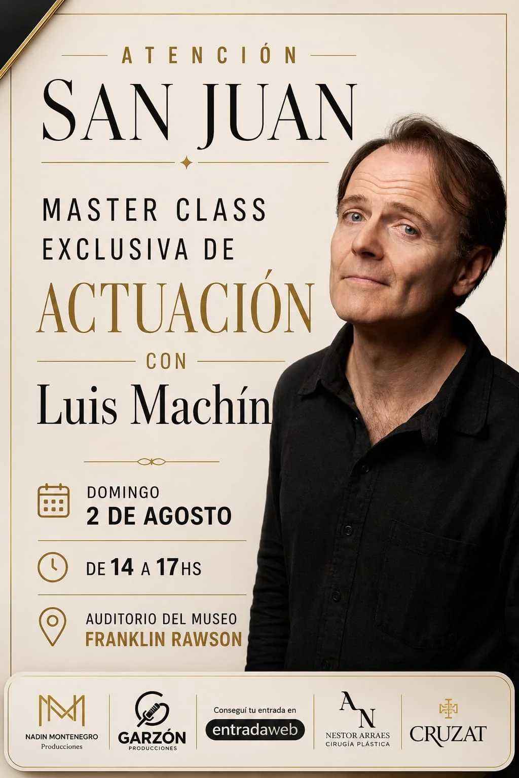Masterclass de Actuacion con Luis Machin — Conferencias